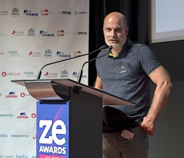 Stéphane Aria lors de la remise de son Ze Awards du Bati 2023