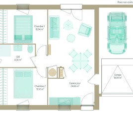 Plan maison Hexaom