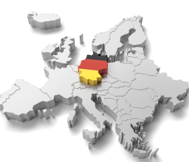 Carte de l'Allemagne.