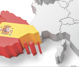 Carte de l'Espagne et du Portugal.