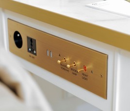 Meljac appareillage électrique tête de lit hôtel Meurice