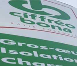 Logo de l'enseigne de négoce en matériaux de construction, Ciffréo Bona.