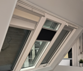 Showroom d'Asturienne consacré exclusivement à la marque danoise Velux, dans l'agence de Bègles (Gironde).