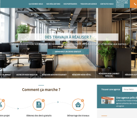 site web La Maison des Travaux (France Bâti Courtage) : la plateforme de courtage en travaux de rénovation.