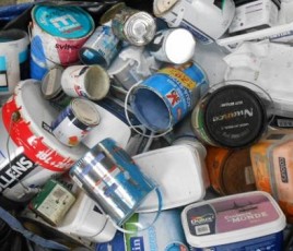 Déchets de peinture.