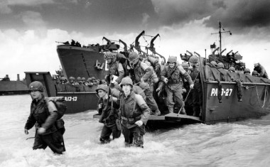 Une barge américaine du débarquement en Normandie