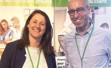 Marie Simunic (la directrice de l’offre chez Leroy Merlin) et Fatah Rezzaï (directeur de l’offre et des achats Rénovation énergétique/Menuiserie/Chauffage).
