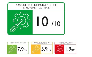 Actibaie - Affichage des indices de réparabilité.