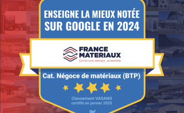 Prix Vasano 2024 du meilleur réseau de négoce de matériaux.