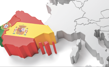 Carte de l'Espagne et du Portugal.