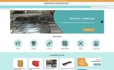 Site marchand Sanitaire-Distribution.fr du groupe Wendel.