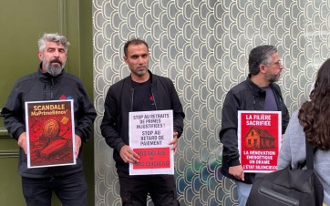 MaPrimeRénov' : manifestation devanty l'Anah le lundi 12 mai 2025 à Paris.