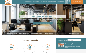 site web La Maison des Travaux (France Bâti Courtage) : la plateforme de courtage en travaux de rénovation.