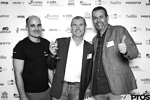 Stéphane Aria avec Philippe Paulic et Denis Gentile aux Ze Awards 2022