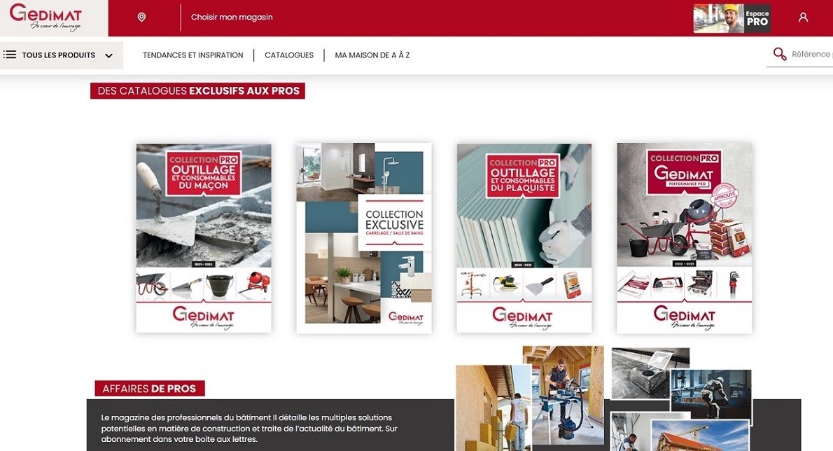 Gedimat.fr - Catalogues "Collection Pro".