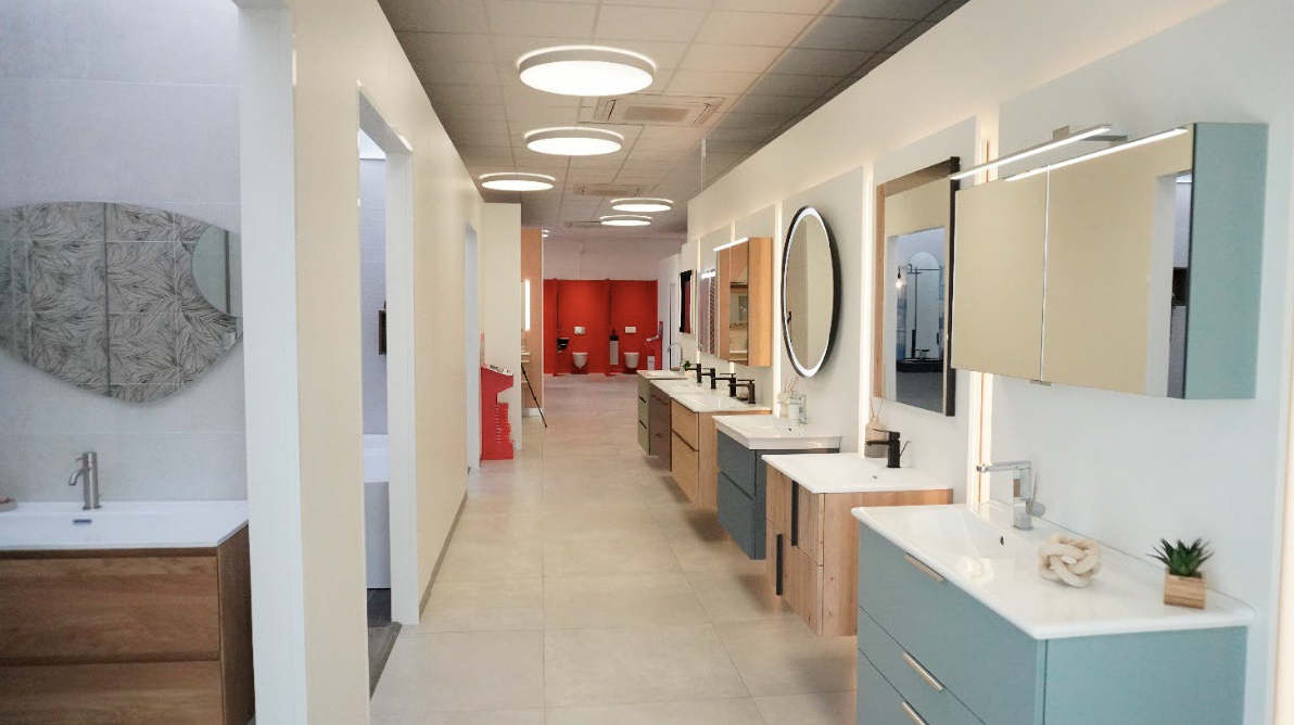 Showroom Grandbains rénové de Bourg-en-Bresse (Ain).