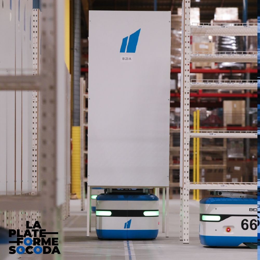 La Plateforme Socoda - Robots préparateurs de commandes.