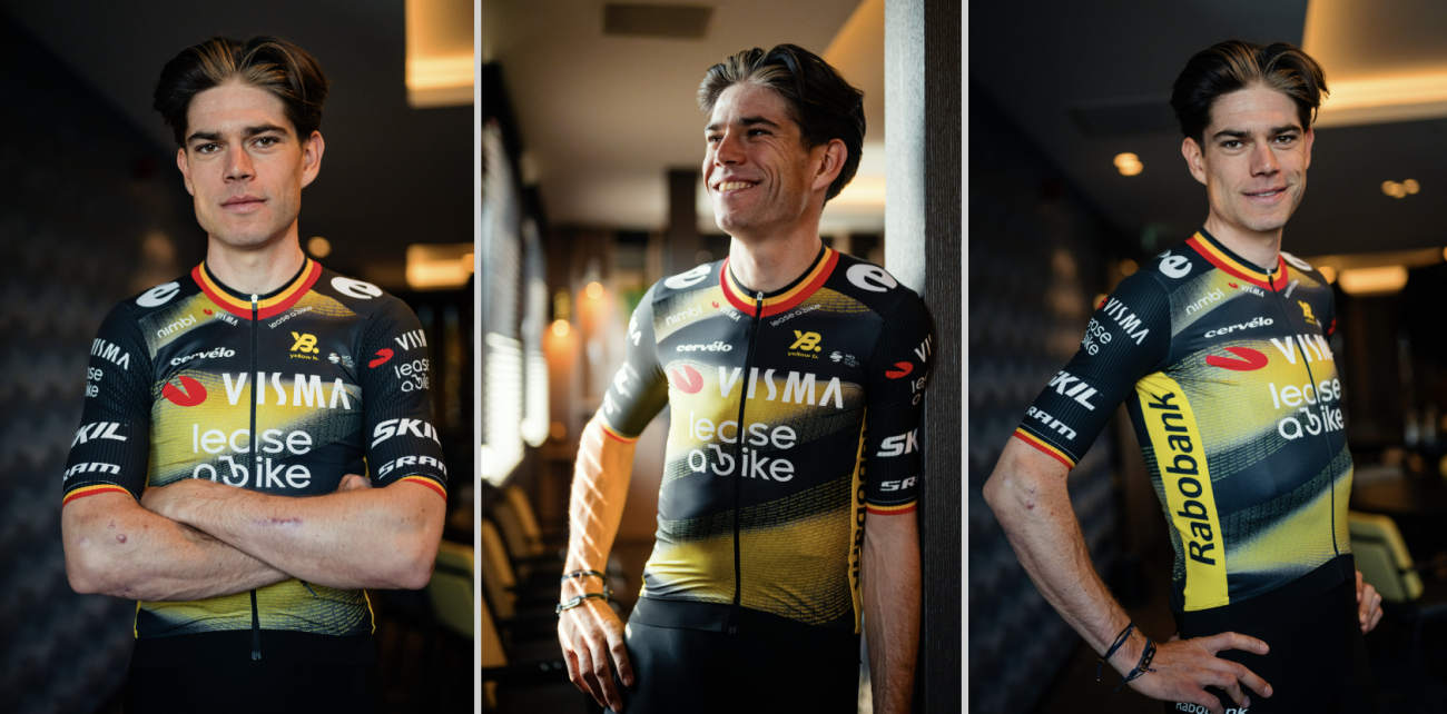 Wout van Aert, membre de l'équipe cycliste néerlandaise Visma Lease a Bike.