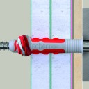 Fixation étanche pour salle d'eau