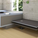 Receveur de douche sur support bois